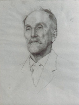 An Old Man before 1910 Charcoal on paper